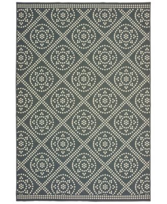 Oriental Weavers - Marina 3969L Gray/Ivory 2'5" x 4'5" Indoor/Outdoor Area Rug