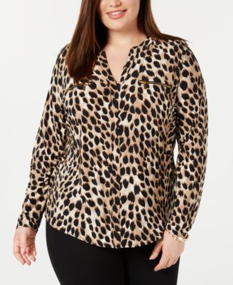 I.N.C. International Concepts - Plus Size Zip-Pocket Top