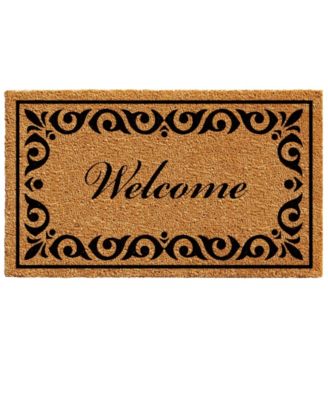 Home & More - Breaux 24" x 36" Welcome Coir/Vinyl Doormat