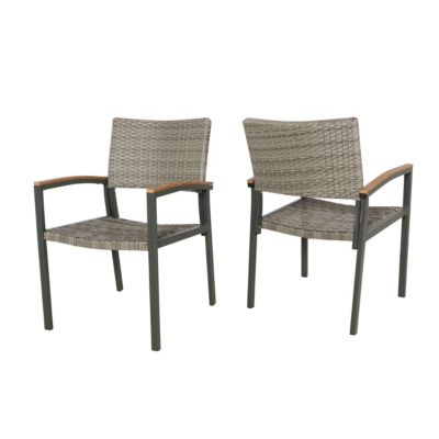 Noble House - Luton Outdoor Dining Chair, Quick Ship (Set of 2)