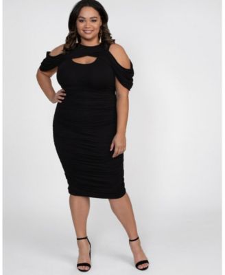 Kiyonna - Womens Plus Size Bianca Ruched Dress