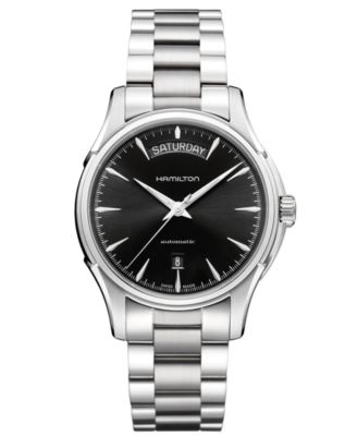 Hamilton - Watch, Men's Swiss Automatic Jazzmaster Day Date Stainless Steel Bracelet 40mm H32505131