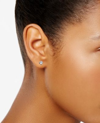 Givenchy - Earrings, Round Cubic Zirconia Stud (3/4 ct. t.w.)