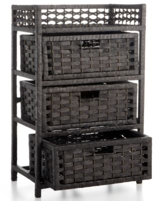 Household Essentials - Storage Chest, 3 Drawer Paper Rope