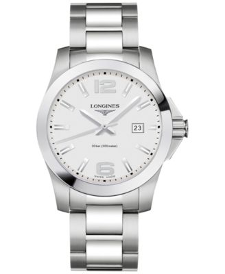 Longines - Men's Swiss Conquest Stainless Steel Bracelet Watch 41mm