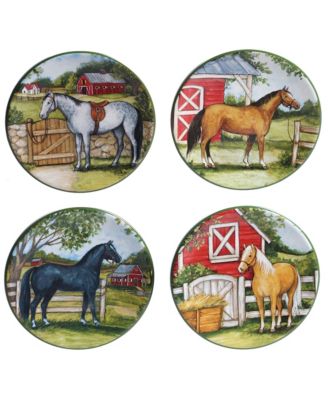 Certified International - Clover Farm 4-Pc. Canape Plates asst.