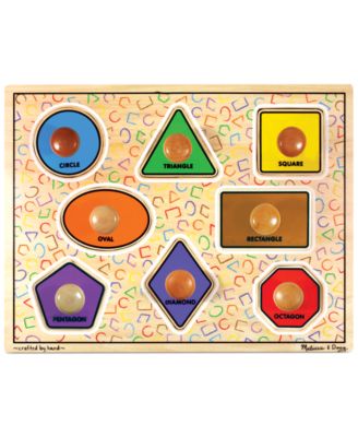 Melissa and Doug - Kids Toy, Large Shapes Jumbo Knob Puzzle