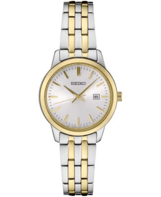 Seiko - Women's Essential Two-Tone Stainless Steel Bracelet Watch 30mm