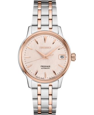 Seiko - Women's Automatic Presage Two-Tone Stainless Steel Bracelet Watch 34mm