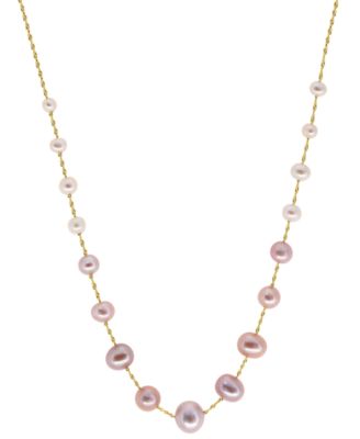 EFFY Collection - Multicolor Cultured Freshwater Pearl (4-8-1/2mm) 18" Statement Necklace in 14k Gold