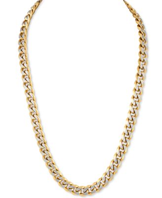 Esquire Men's Jewelry - Two-Tone Curb Link 22"Chain Necklace