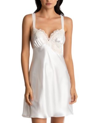 Linea Donatella - Sonya Embellished Bridal Satin Chemise Nightgown