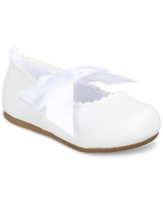 First Impressions - Baby Girls Scallop Ballet Flats