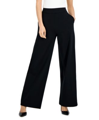 I.N.C. International Concepts - Petite High-Rise Wide-Leg Ponte Pants, Created for Macy's