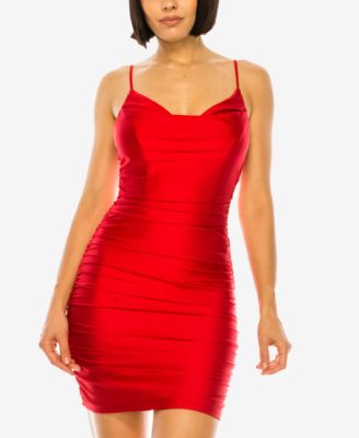 B Darlin - Juniors' Cowlneck Bodycon Dress