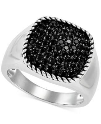 Macy's - Black Spinel (1-1/2 ct.tw.) Band Ring in Sterling Silver