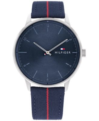 Tommy Hilfiger - Men's Navy Nylon Strap Watch 43mm
