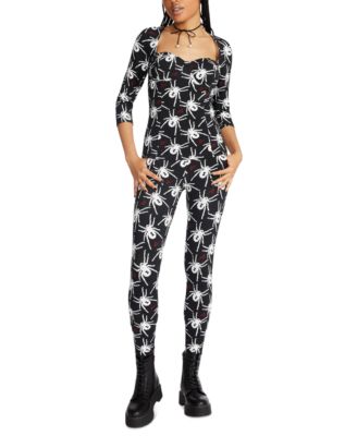 Betsey Johnson - Women's Sweetheart-Neck Halloween-Print Top