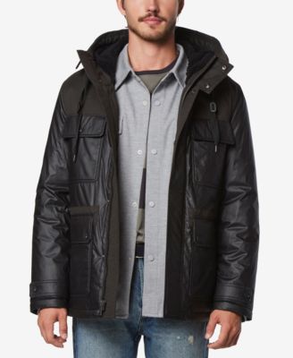 Marc New York - Men's Harrigan Resin & Faux Wool Combo Parka
