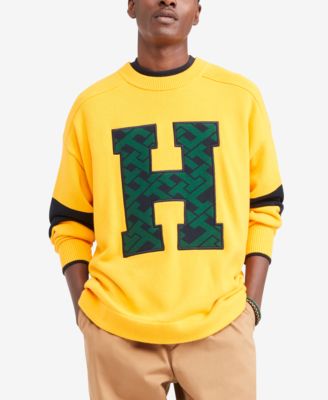 Tommy Hilfiger - Men's Varsity-Style Monogram Crewneck Sweater