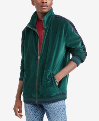 Tommy Hilfiger - Men's Monogrammed Velour Track Jacket