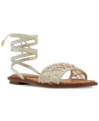 ALDO - Women's Seazen Lace-Up Ankle-Tie Flat Sandals