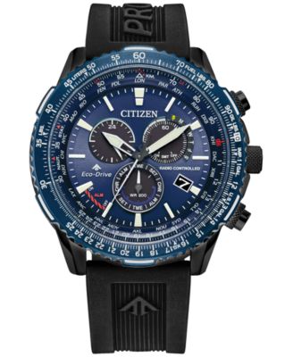 Citizen - Men's Chronograph Promaster Sky Black Strap Watch 46mm