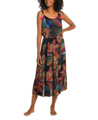 La Blanca - Women's Sunlit Soir&eacute;e Tiered Midi Dress Cover-Up