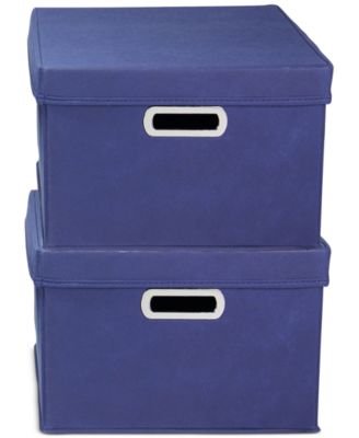 Household Essentials - 2-Pc. Storage Cube Set with Lids, Red