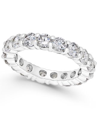 Charter Club - Fine Silver Plate Crystal All-Around Ring