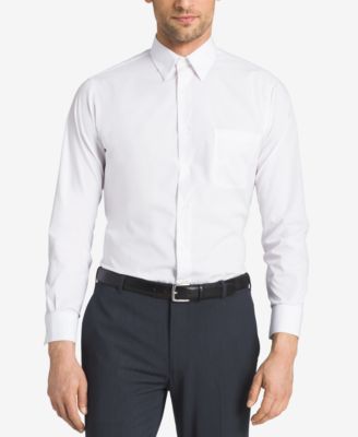 Van Heusen - Men's Fitted Poplin Dress Shirt