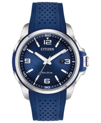 Citizen - Men's Blue Polyurethane Strap Watch 45mm