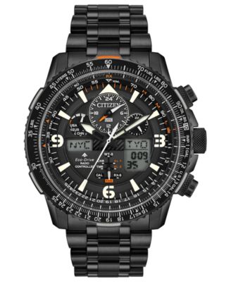 Citizen - Men's Analog-Digital Promaster Skyhawk A-T Black Stainless Steel Bracelet Watch 46mm