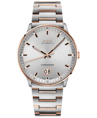Mido - Men's Swiss Automatic Commander II BigDate Two-Tone Stainless Steel Bracelet Watch 42mm