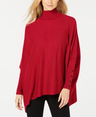 Alfani - Turtleneck Poncho Sweater