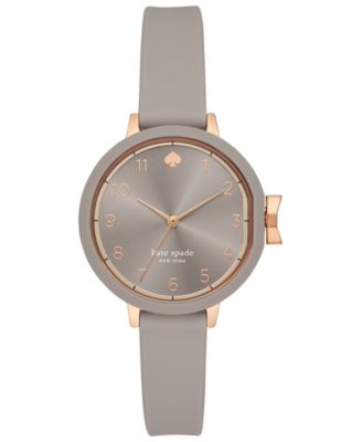 kate spade new york - Women's Park Row Gray Silicone Strap Watch 34mm