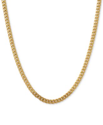 Italian Gold - Curb Link 22" Chain Necklace in 14k Gold