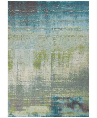 Kas - Illusions Escape 6206 Blue/Green 5'3" x 7'7" Area Rug