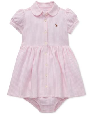 Polo Ralph Lauren - Baby Girls Striped Knit Oxford Dress