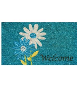 Home & More - Daisy Welcome 17" x 29" Coir/Vinyl Doormat