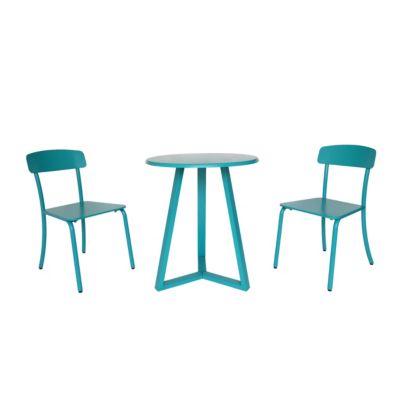 Noble House - Samos Outdoor 3pc Bistro Set, Quick Ship