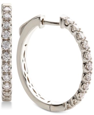 Macy's - Diamond Hoop Earrings (5/8 ct. t.w.) in 14k White Gold