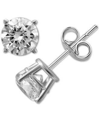 Macy's - Diamond Stud Earrings (1/4 to 1 ct. t.w.) in 14k White or Yellow Gold
