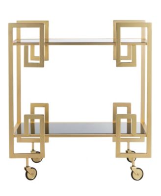 Safavieh - Eliza 2-Tier Bar Cart, Quick Ship