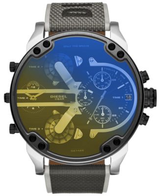 Diesel - Men's Chronograph Mr. Daddy 2.0 Gray Nylon Strap Watch 57mm
