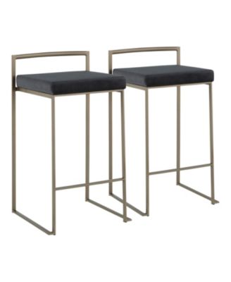 Lumisource - Fuji Antique Counter Stool, Quick Ship (Set of 2)