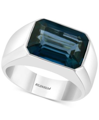 EFFY Collection - Men's London Blue Topaz Ring (9-1/4 ct. t.w.) in Sterling Silver