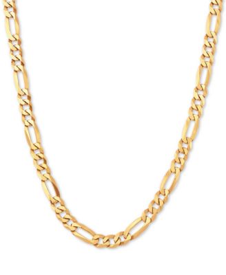 Macy's - Figaro Link 22" Chain Necklace in 18k Gold-Plated Sterling Silver or Sterling Silver