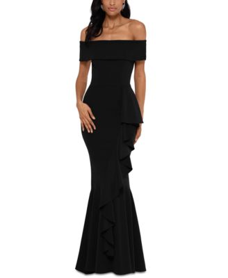 Betsy & Adam - Petite Off-The-Shoulder Mermaid Gown