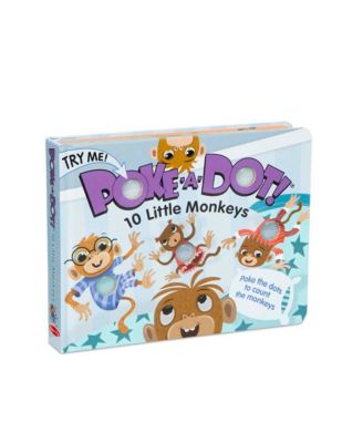 Melissa and Doug - Children's Book - Poke-a-Dot: 10 Little Monkeys Board Book with Buttons to Pop
